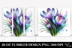 Wooden Narcissus Watercolor Pastel | Tumbler Product Image 1