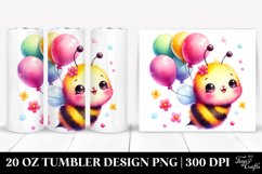 Smiling Cute Vibrant Bee | Tumbler Product Image 1