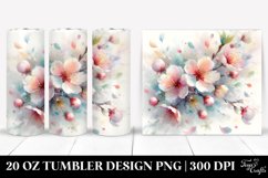 Tumbling Spring Wind Watercolor Pastel | Tumbler Product Image 1