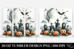 Very Simple Graveyard Clipart 20 Oz Tumbler Product Image 1