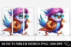 Cute Baby Dove Running, High-Res 20 Oz Tumbler Product Image 1