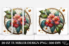 Detailed Stained Impatiens | 20 Oz Tumbler Product Image 1