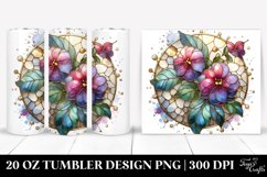 Detailed Stained Impatiens | 20 Oz Tumbler Product Image 1