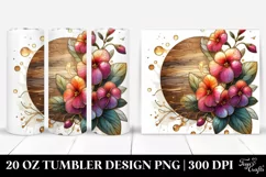 Detailed Stained Impatiens | 20 Oz Tumbler Product Image 1