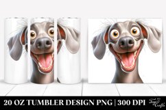 Crazy Watercolor Weimaraner | 20 Oz Tumbler Product Image 1