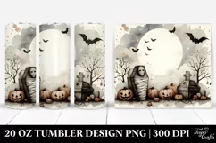 Vintage Halloween Mummy's Tomb Tumbler Product Image 1