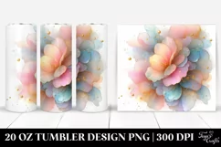 Abstract Shiny Begonia, Transparent 20 Oz Tumbler Product Image 1