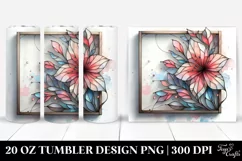Abstract Wooden Stained Azalea, Transparent 20 Oz Tumbler Product Image 1