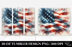 Washed Watercolor Flag | 20 oz Tumbler Product Image 1