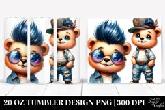 Funny Cute Baby Bear, Transparent 20 Oz Tumbler Product Image 1
