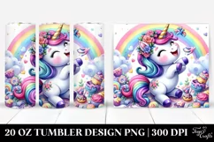 Vibrant Cute Unicorn Drawing | 20 oz Tumbler Product Image 1