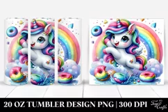 Vibrant Cute Unicorn Drawing | 20 oz Tumbler Product Image 1