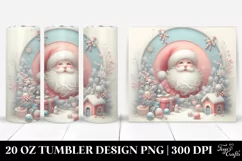 Vintage Pastel Santa for Christmas Product Image 1