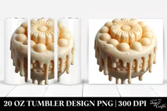 3D Martzipan Candy Design, Clipart 20 Oz Tumbler Product Image 1