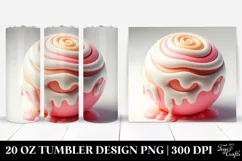 3D Martzipan Candy Design, Clipart 20 Oz Tumbler Product Image 1