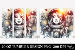 Vintage Astronaut Girl | 20 Oz Tumbler Product Image 1