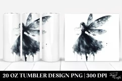 Washed Watercolor Gothic Fairy Tumbler Product Image 1