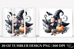 Simplistic Halloween Coquette Bow Tumbler Product Image 1