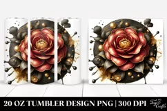 Shiny Camellia Detailed | 20 Oz Tumbler Product Image 1