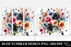 Colorful Black Roses Tumbler Product Image 1