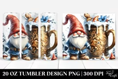 Gnome with Huge Mug, Clipart 20 Oz Tumbler Product Image 1