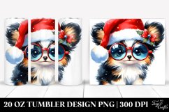 Papillon with Christmas Accessories, PNG Product Image 1