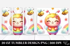 Colorful Baby Bee Playing 20 Oz Tumbler Product Image 1