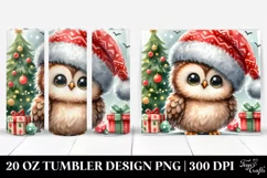 Charming Owl with Santa Hat, High-Res PNG Product Image 1