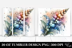 Abstract Glossy Snapdragon Tumbler Design | 20 oz Tumbler Product Image 1