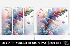 Abstract Glossy Snapdragon Tumbler Design | 20 oz Tumbler Product Image 1