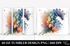 Abstract Glossy Snapdragon Tumbler Design | 20 oz Tumbler Product Image 1