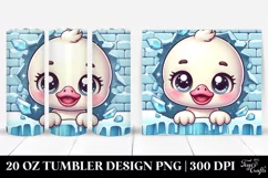 Cute Baby Swan, Retro Clipart Product Image 1