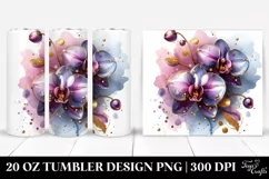 Glossy Orchid with Golden Insertions | Tumbler Product Image 1