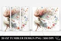 Fairy Tumbling with Spring Petals in Pastel Wind | Tumbler Product Image 1