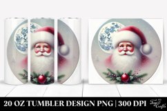 Pastel Santa Christmas Clipart, Transparent 20 Oz Tumbler Product Image 1