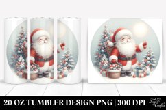 Pastel Santa Christmas Clipart, Transparent 20 Oz Tumbler Product Image 1
