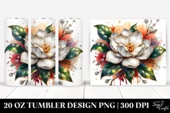 Glossy Gardenia with Metallic Insertions | Tumbler Product Image 1