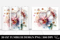 Glossy Orchid with Golden Insertions | Tumbler Product Image 1