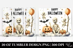 Simple Halloween MUMMY's Tumbler Design | 20 oz Tumbler Product Image 1
