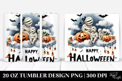 Simple Halloween MUMMY's Tumbler Design | 20 oz Tumbler Product Image 1