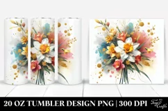 Colorfull Bouquet with Daffodil | 20 oz Tumbler Product Image 1