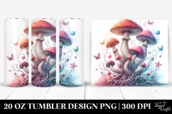 Detailed Magical Mushroom Tumbler Design | 20 oz Tumbler Product Image 1