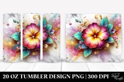 Colorful Primrose with Gold Insertions | Tumbler Product Image 1