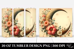 colorful,moon with Flowers | 20 oz Tumbler Product Image 1