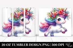 Goofy Baby Unicorn, Transparent 20 Oz Tumbler Product Image 1