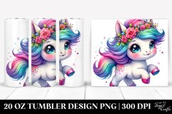 Goofy Baby Unicorn, Transparent 20 Oz Tumbler Product Image 1