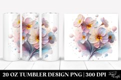 Glossy Primrose Watercolor Clipart 20 Oz Tumbler Product Image 1
