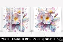 Glossy Primrose Clipart, Transparent 20 Oz Tumbler Product Image 1