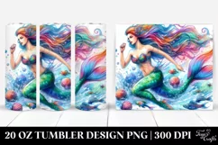Mermaid Vibrant Drawing Tumbler Product Image 1