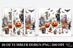 Funny Halloween Clipart with Scene, Transparent 20 Oz Product Image 1